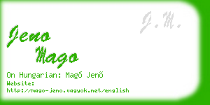jeno mago business card
